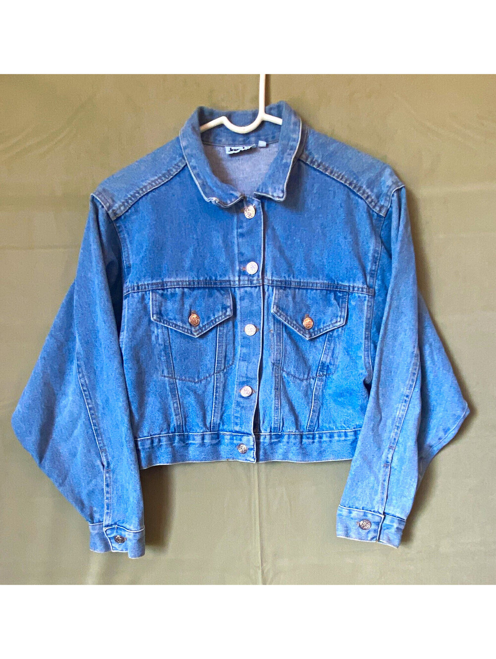 Jerry Leigh Disney Minnie Mouse Blue Denim Jacket Womens Size M Vintage 90s